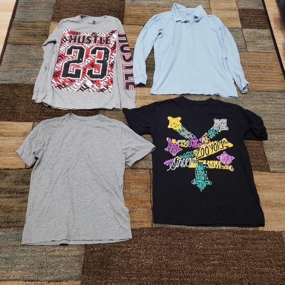 Boys size 18 (S) shirt bundle of 4, 2 short sleeve 2 long sleeve - Picture 5 of 5